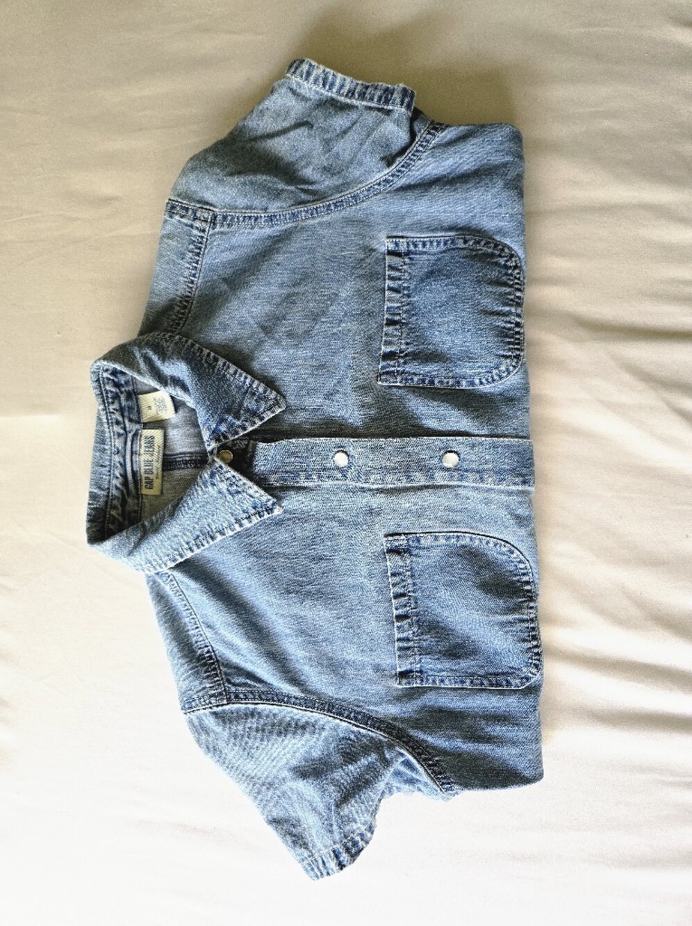 Vintage Gap Denim Snap Top Size Medium